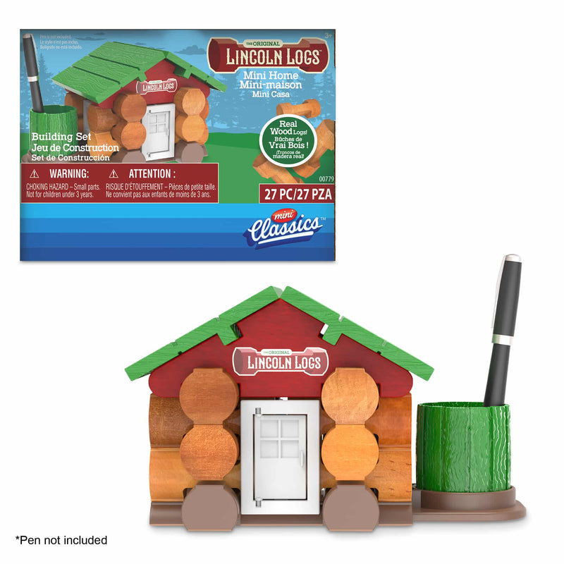 LINCOLN LOGS - Mini Home Building Set | 27 Pieces - manufacturer image 1