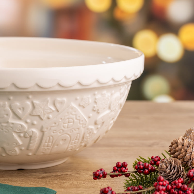 Mason Cash Gingerbread Mixing Bowl, Cream – styled kitchen view