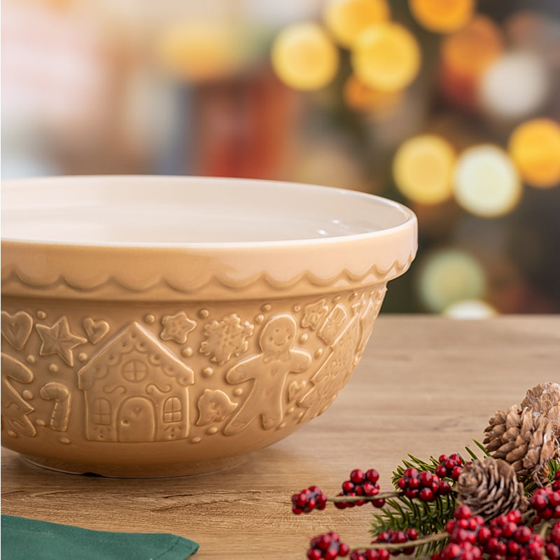 Mason Cash Gingerbread Mixing Bowl, Beige – styled kitchen view