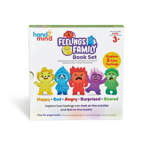 Hand 2 Mind - FEELINGS FAMILY BOOK SET- HAPPY, SAD, ANGRY, SCARED & SURPRISED
