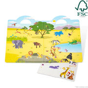 Melissa & Doug - Reusable Puffy Stickers - Safari - safari sticker scenes