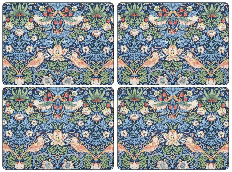 Pimpernel - Strawberry Thief - Blue collection - 16x12 Mat (Set of 4)