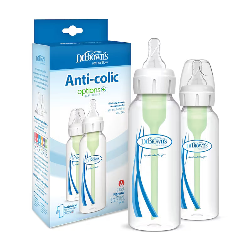Dr. Brown's - Biberon anti-colique étroit Options+ 120 ml/4 oz, paquet de 2