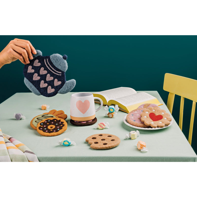 Jubilee - Teapot Felted Wool Trivet - lifestyle