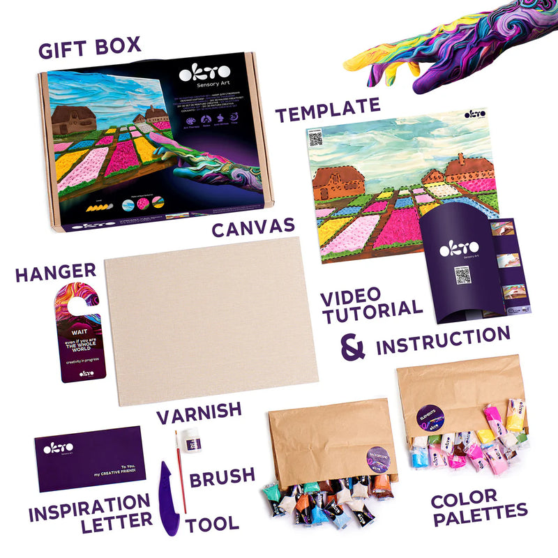 OKTO - DIY 3D CREATIVE PAINTING SET - DUTCH FLOWER GARDEN - Limolin 