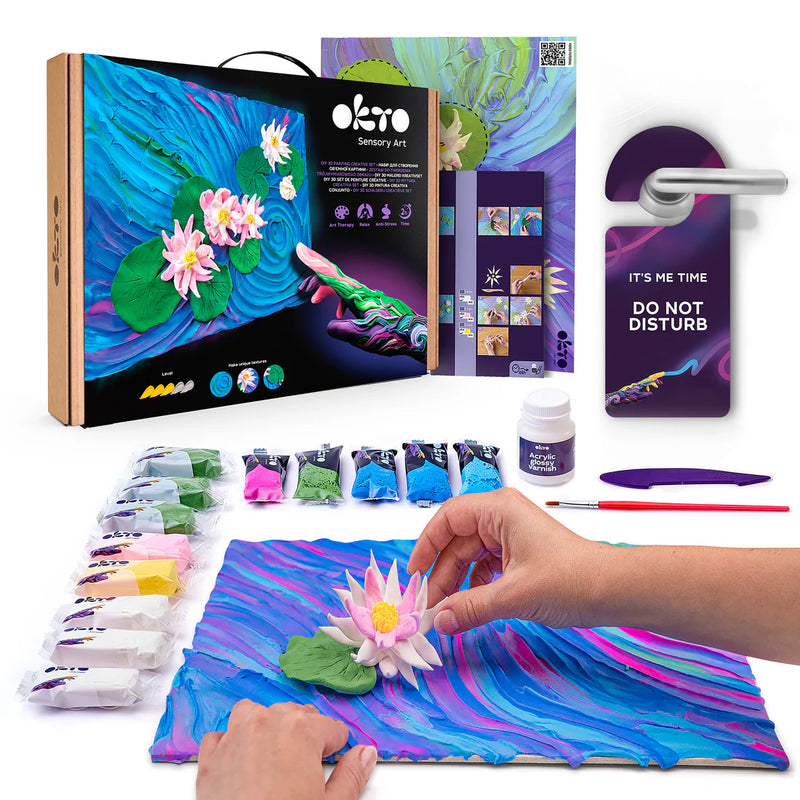 OKTO - DIY 3D CREATIVE PAINTING SET - WATER LILIES - Limolin 
