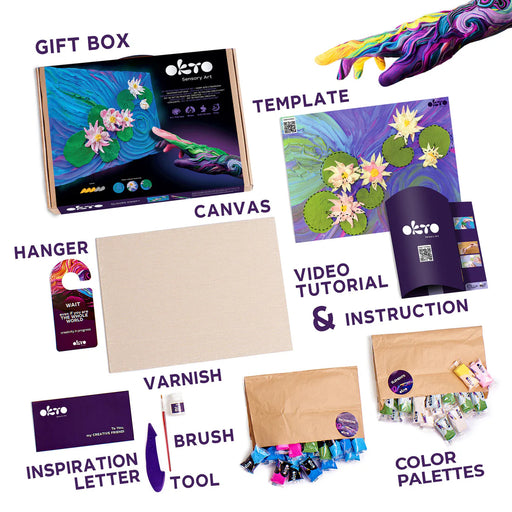 OKTO - DIY 3D CREATIVE PAINTING SET - WATER LILIES - Limolin 