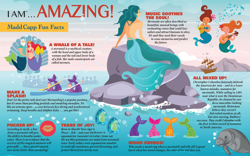 Madd Capp Puzzles – I Am Mermaid Jigsaw Puzzle | 1000 Pieces – educational Fun Facts insert