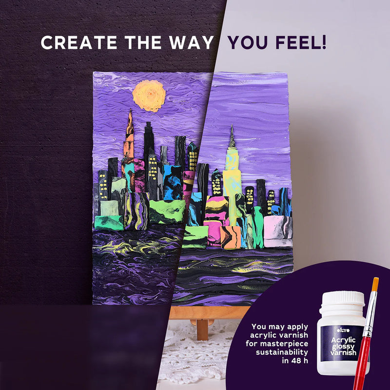 OKTO - DIY 3D CREATIVE PAINTING SET - NEW YORK SKYLINE - Limolin 