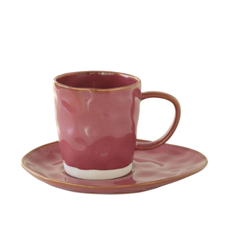 Easy Life - Interiors 250ml Cup & saucer, Burgundy