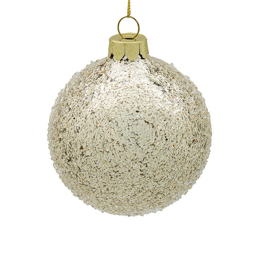 BOWRING - 15cm Iced Champagne Ornament