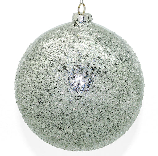 BOWRING - 15cm Iced Silver Ornament