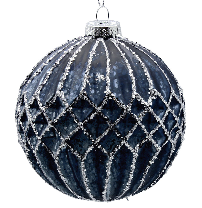 BOWRING - 10cm Blue Ornament
