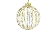 BOWRING - 10cm Clear Ornament with Gold Glitter