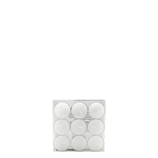 BOWRING - Tealight Candles Set of 9 Blanco
