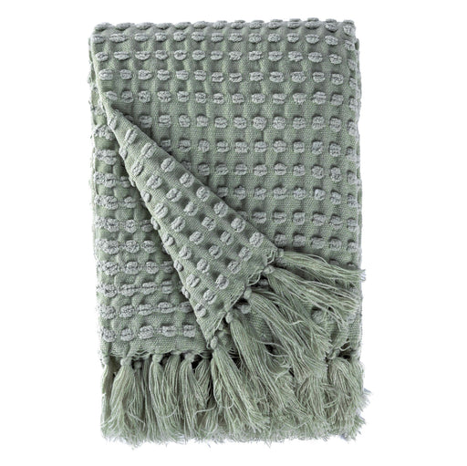 BOWRING - Millie Textured Chenille 50" x 60" Throw, Sage