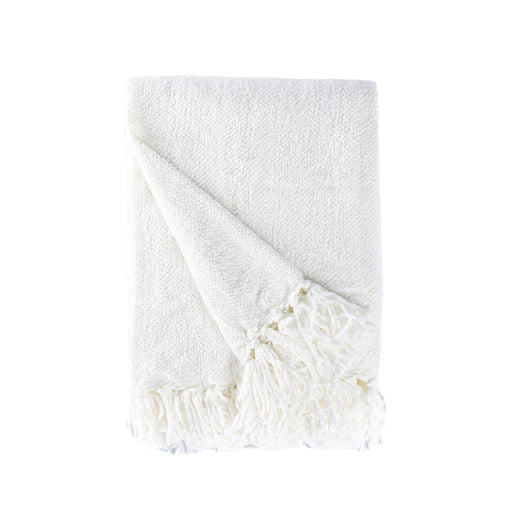 BOWRING - Darby Chenille 50" x 60" Throw, Ivory