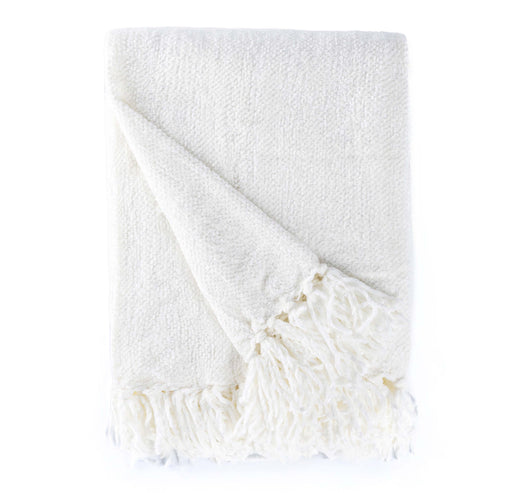 BOWRING - Darby Chenille 50" x 60" Throw, Ivory