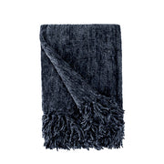 BOWRING - Darby Chenille 50" x 60" Throw, Charcoal