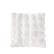 BOWRING - Plush Faux Fur 18" x 18" Pillow, Ivory
