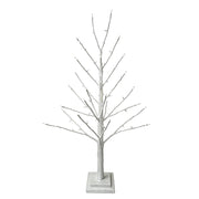 BOWRING - Silver Glitter Tree 90cm/35.5in | 78 Warm White LED Lights