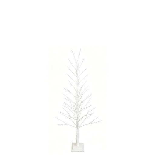 BOWRING - White Glitter Tree 150cm/59in | 186 Warm White LED Lights
