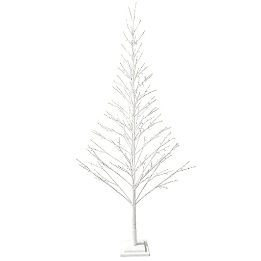 BOWRING - White Glitter Tree 270cm/106in |360 Warm White LED Lights
