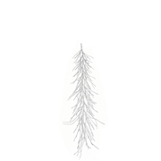 BOWRING - Silver Glitter Garland with Remote 180cm/71" | 126 Warm White LED Lights