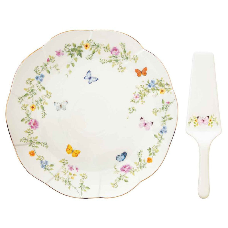 Easy Life - DANCING BUTTERFLIES - Cake Plate with Server | 32 cm / 12.5 in