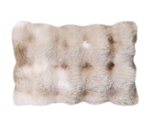 BOWRING - Plush Faux Fur 12" x 18" Pillow,CARAMEL