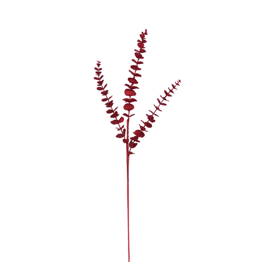 BOWRING - Eucalyptus 81cm Burgundy Glitter Spray