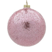 BOWRING - 10cm Iced Blush Ball Ornament