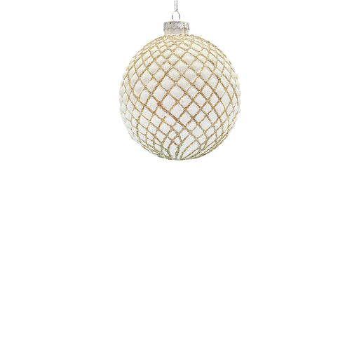 BOWRING - 8cm Regal Antique Champagne Ball Ornament
