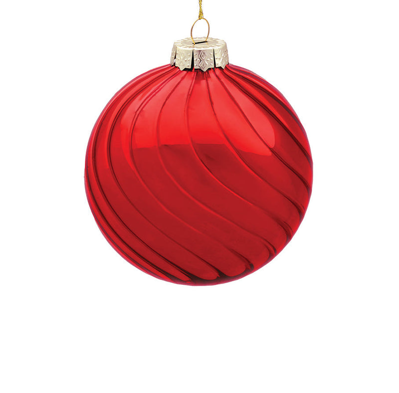BOWRING - 10cm Eden Red Ball Ornament