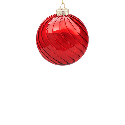BOWRING - 10cm Eden Red Ball Ornament
