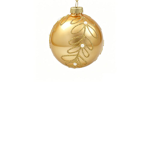 BOWRING - 8cm Clarissa Pearl Champagne Ball Ornament