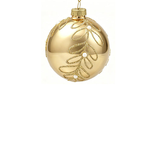 BOWRING - 10cm Clarissa Pearl Champagne Ball Ornament