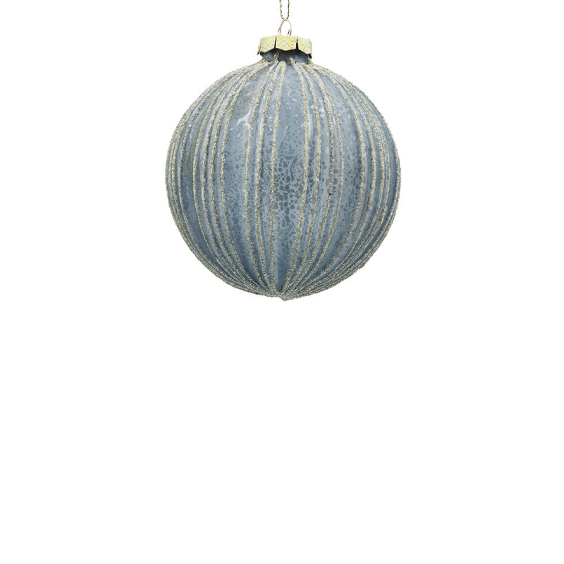 BOWRING - 10cm Demi Ice Blue Ball Ornament