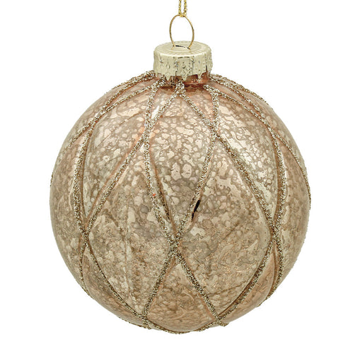 BOWRING - 10cm Lorena Champagne Ball Ornament