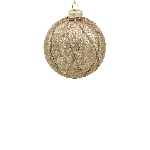 BOWRING - 10cm Lorena Champagne Ball Ornament