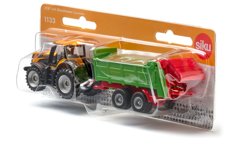 Siku - Tractor Jcb With Strautmann Spreader