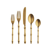 Mepra - Bali Pewter Gold Flatware Set - 5 Pcs. – MPR-101522005PO – Image 1