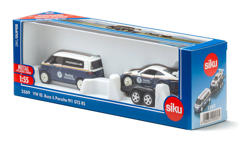 Siku - Vw Id. Buzz With Porsche 911 Gt3 Rs (1:50)