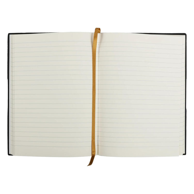 Lined Notebook Flying Spirit leather 180 pages black A5 (5.8 x 8.3 in)