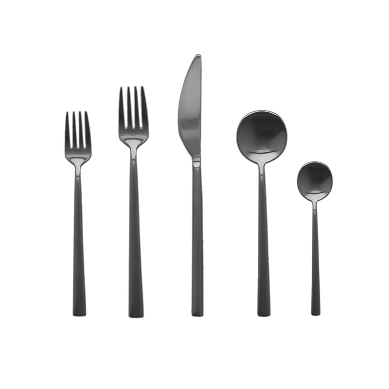 Mepra - Movida Ice Black Gold Flatware Set - 5 Pcs. – MPR-103722005ION – Image 1