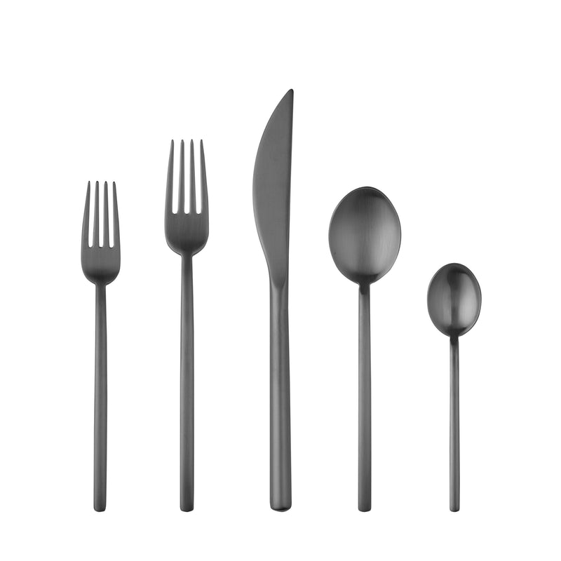Mepra - Due Ice Black Gold Flatware Set - 20 Pcs. – MPR-104422020ION – Image 1