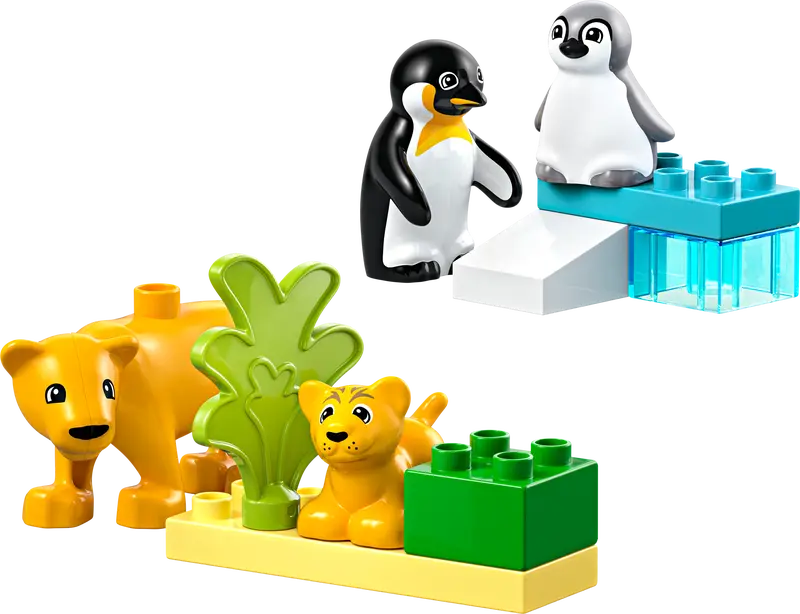 LEGO - 10442 - DUPLO - Wild Animal Families: Penguins & Lions - 10pcs