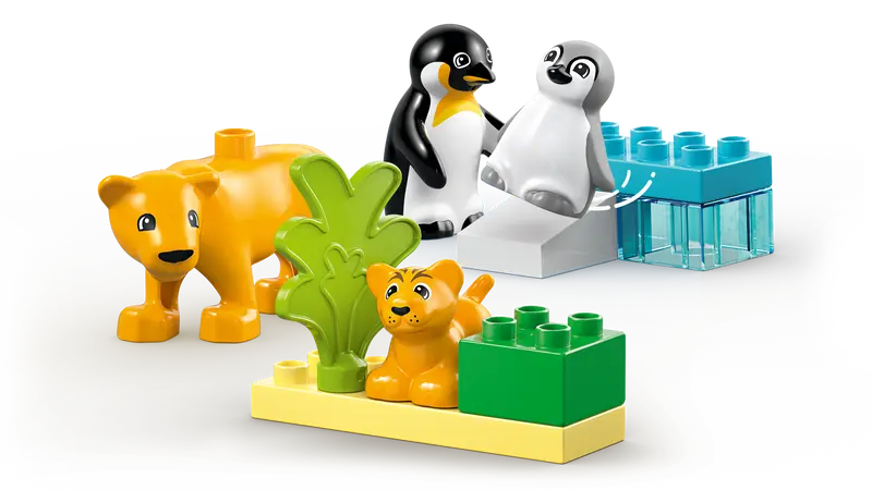 LEGO - 10442 - DUPLO - Wild Animal Families: Penguins & Lions - 10pcs