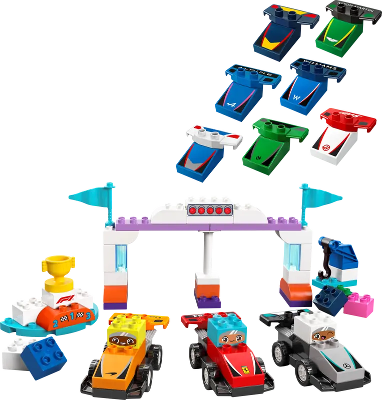 LEGO - 10445 - DUPLO - F1 Team Race Cars & Drivers - 70pcs