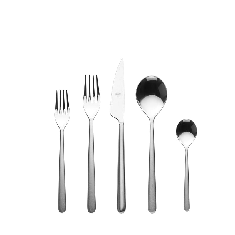 Mepra - Linea Flatware Set - 5 Pcs. - Frozen – MPR-104822005F – Image 1
